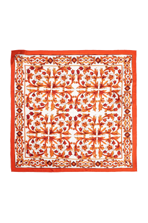 Silk scarf with 'Majolica' print
