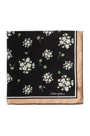 Silk scarf with floral motif