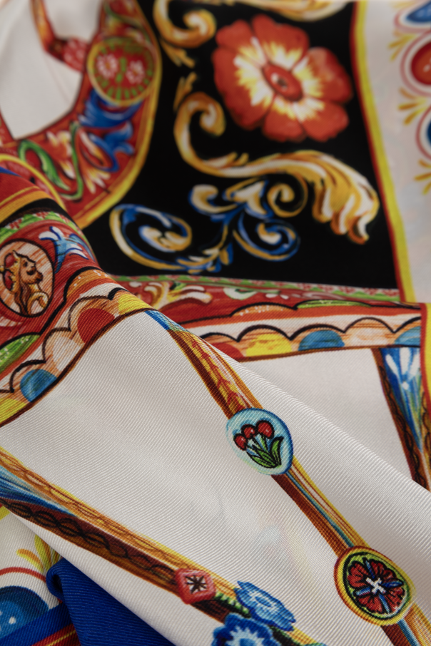 Dolce & Gabbana Silk scarf with "Carretto" print