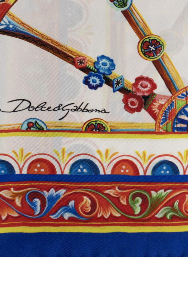 Dolce & Gabbana Silk scarf with "Carretto" print