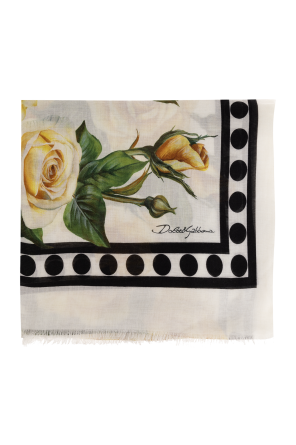 Scarf with floral motif