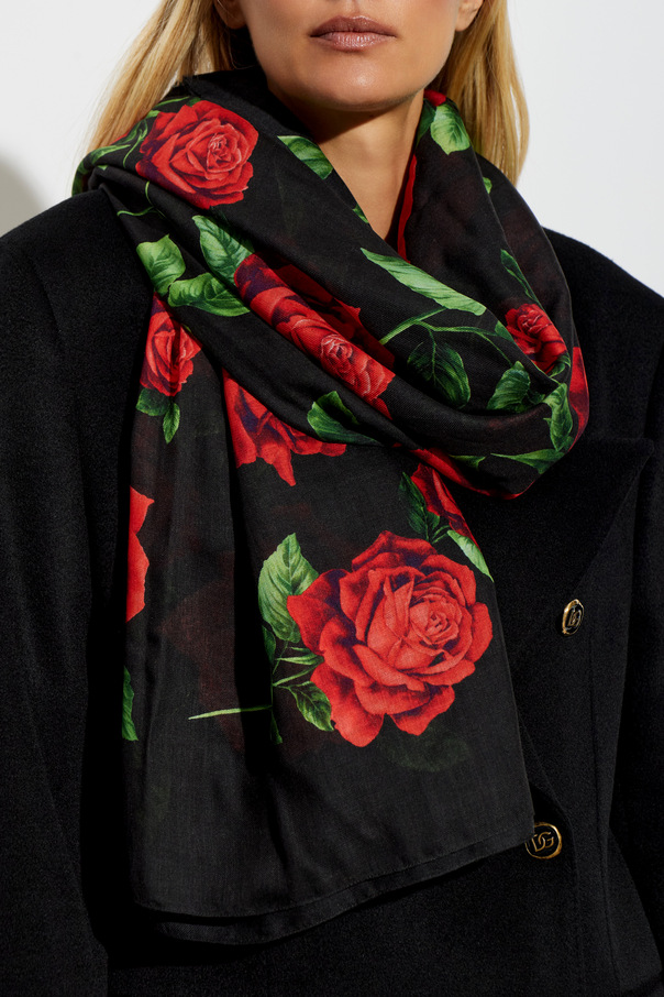 Dolce & Gabbana Szal z motywem kwiatowym