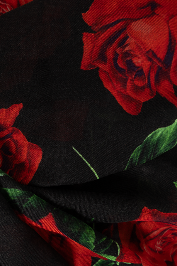 Dolce & Gabbana Szal z motywem kwiatowym