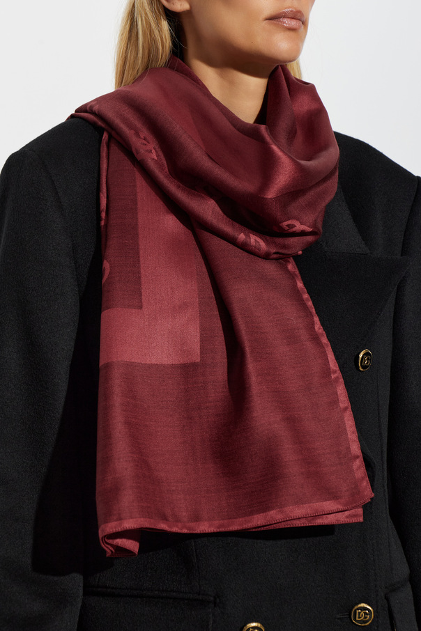 Dolce & Gabbana Jedwabna chusta z monogramem
