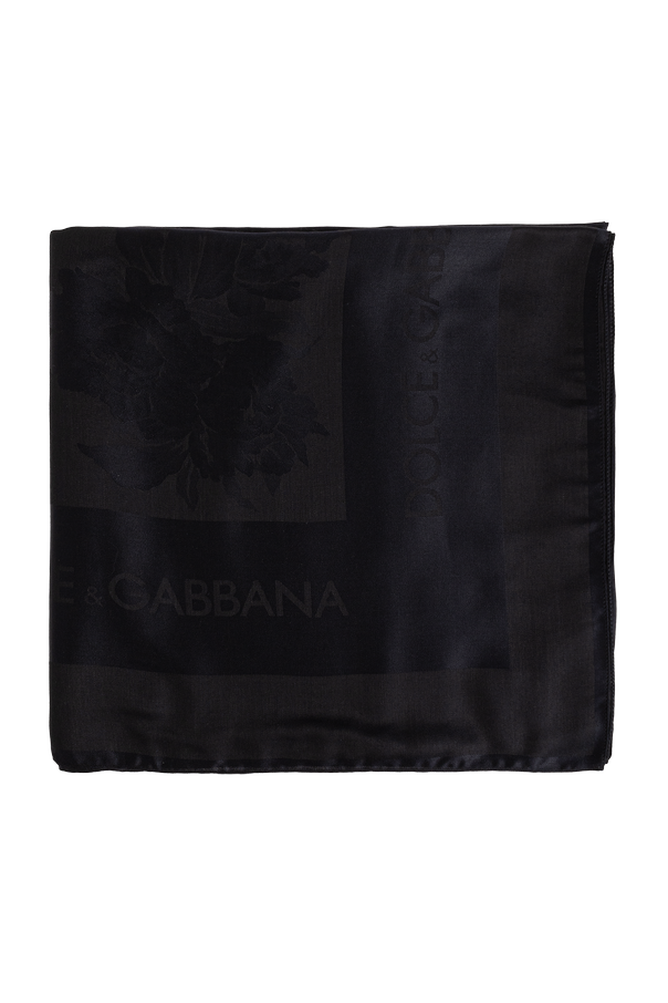 Satin scarf with floral motif od Dolce & Gabbana