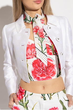 Silk neckerchief od Dolce & Gabbana crown-print silk-jacquard shirt