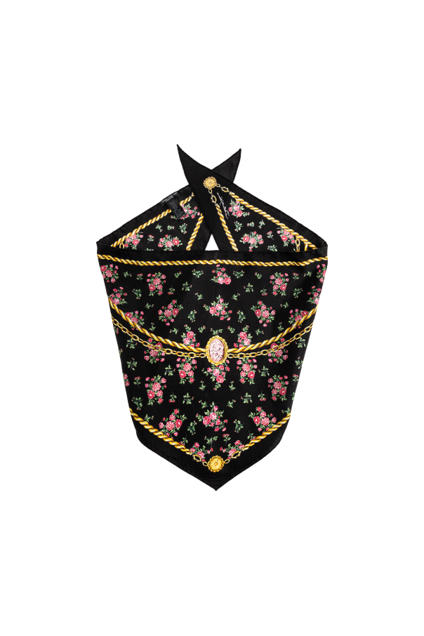 Dolce & Gabbana Triangular scarf with floral motif