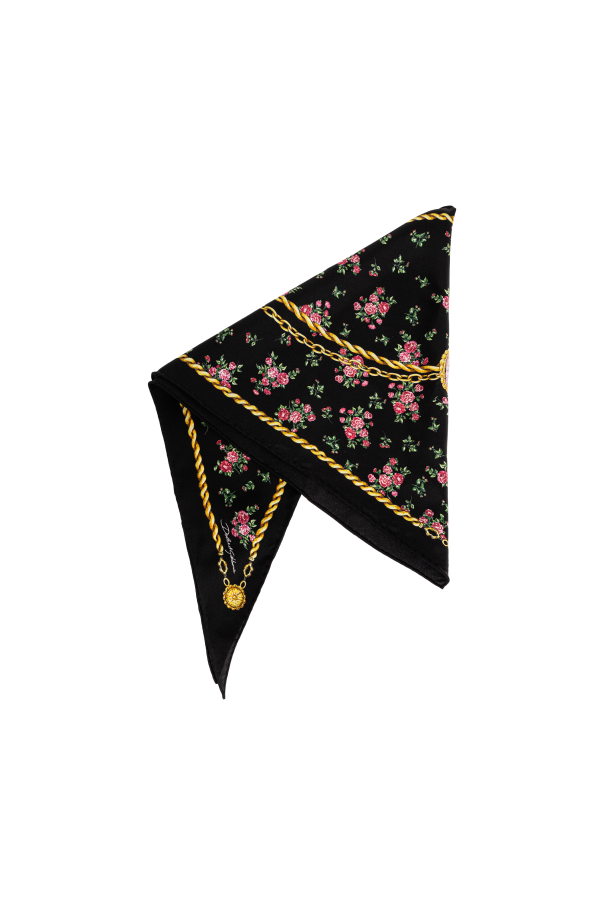 Dolce & Gabbana Triangular scarf with floral motif