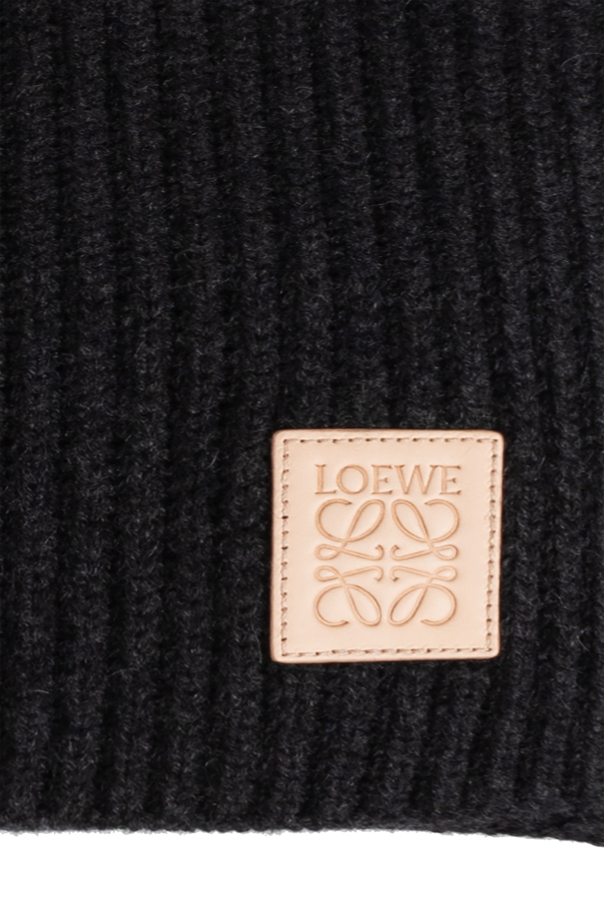 Loewe Cashmere scarf with logo patch