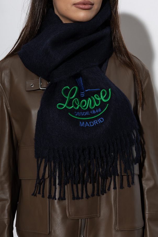 Loewe Scarf with Embroidered Logo