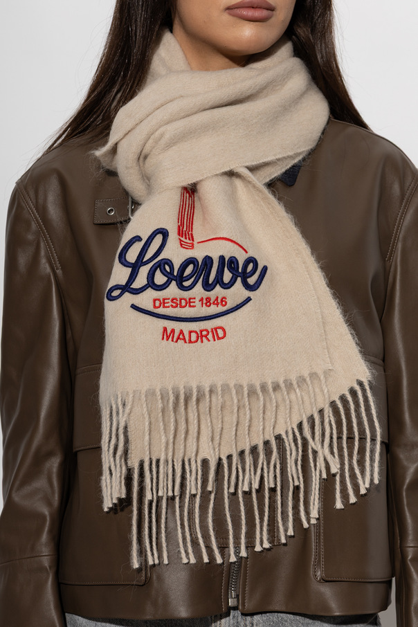 Loewe Eșarfă cu logo brodat