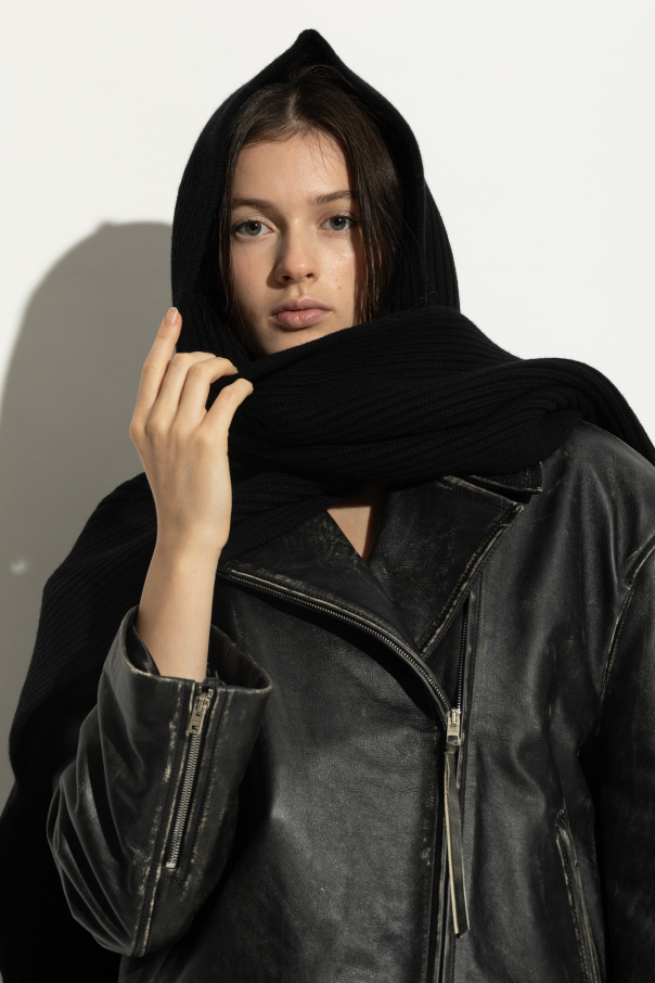 Dolce & Gabbana Wełniany szal z kapturem