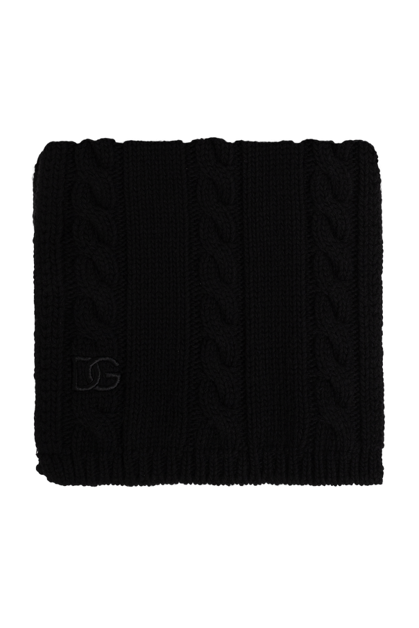 Wool scarf with embroidered logo od Dolce & Gabbana