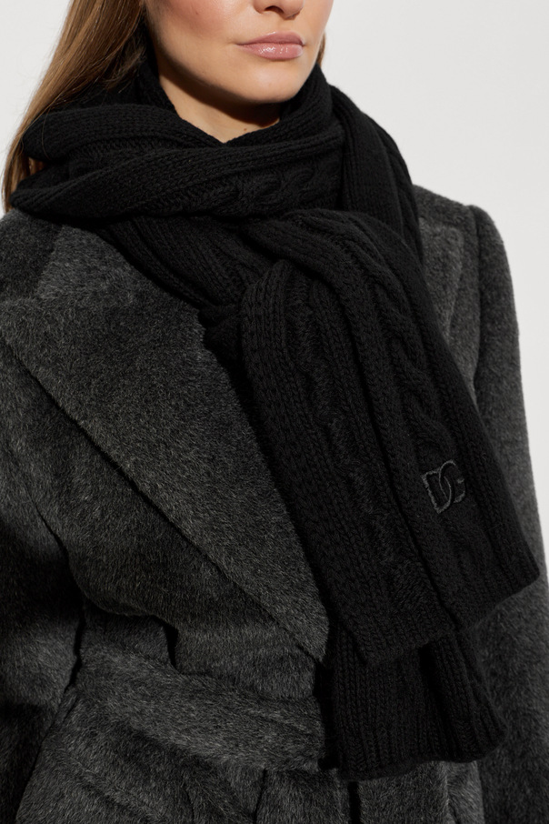 Dolce & Gabbana Wool scarf with embroidered logo