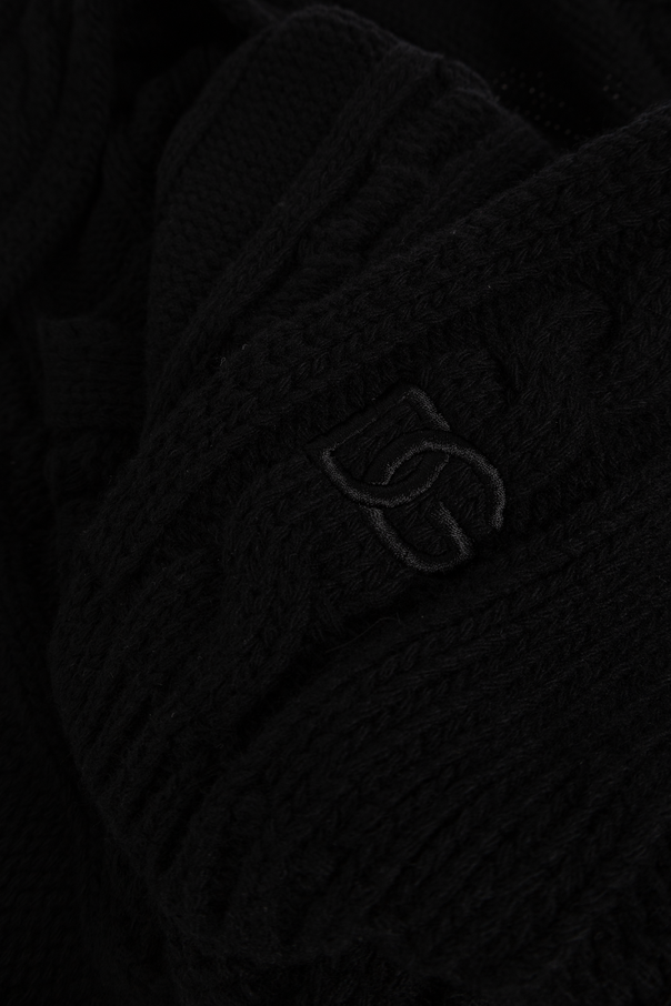 Dolce & Gabbana Wool scarf with embroidered logo