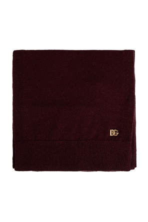 Cashmere scarf with applique
