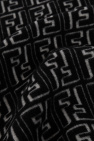 Fendi BLACK Wool scarf with monogram