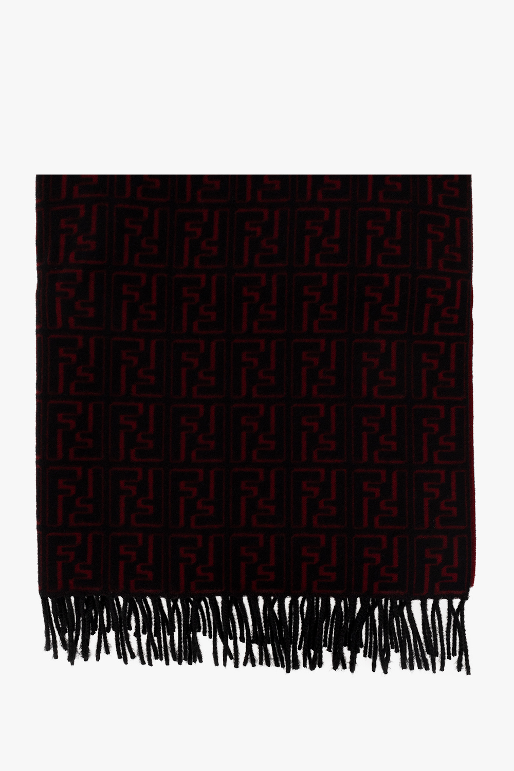 fendi trimmed Wool scarf with monogram