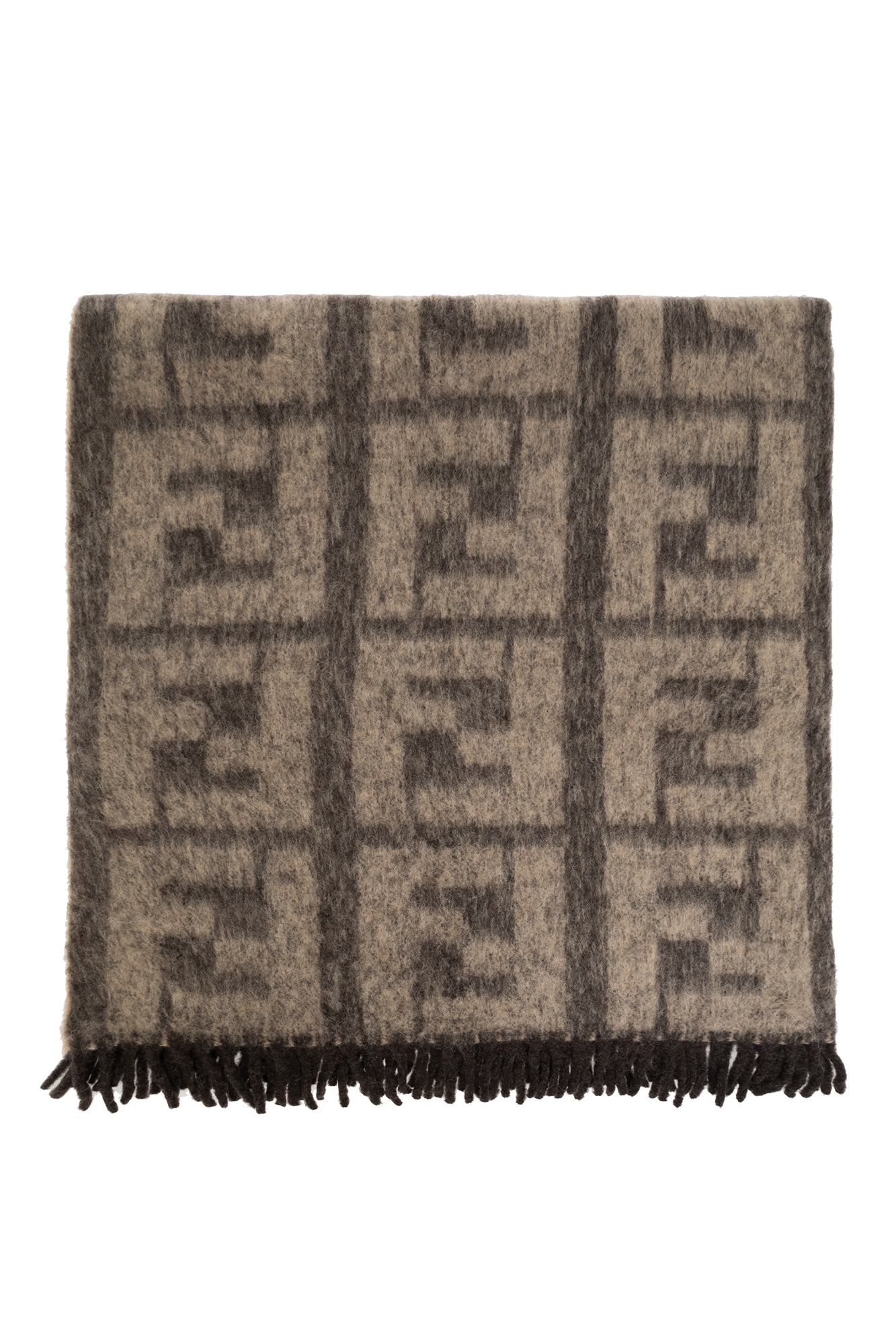 Fendi Monogrammed wool blanket