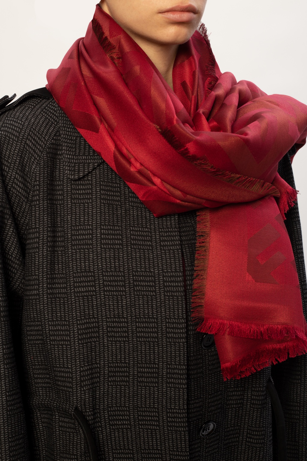 fendi logo shawl
