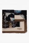 Fendi Wool Scarf With Contrasting Jacquard Logo Lettering
