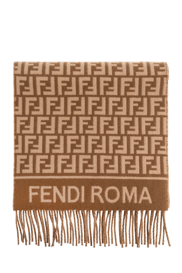 Wool scarf with logo od Fendi