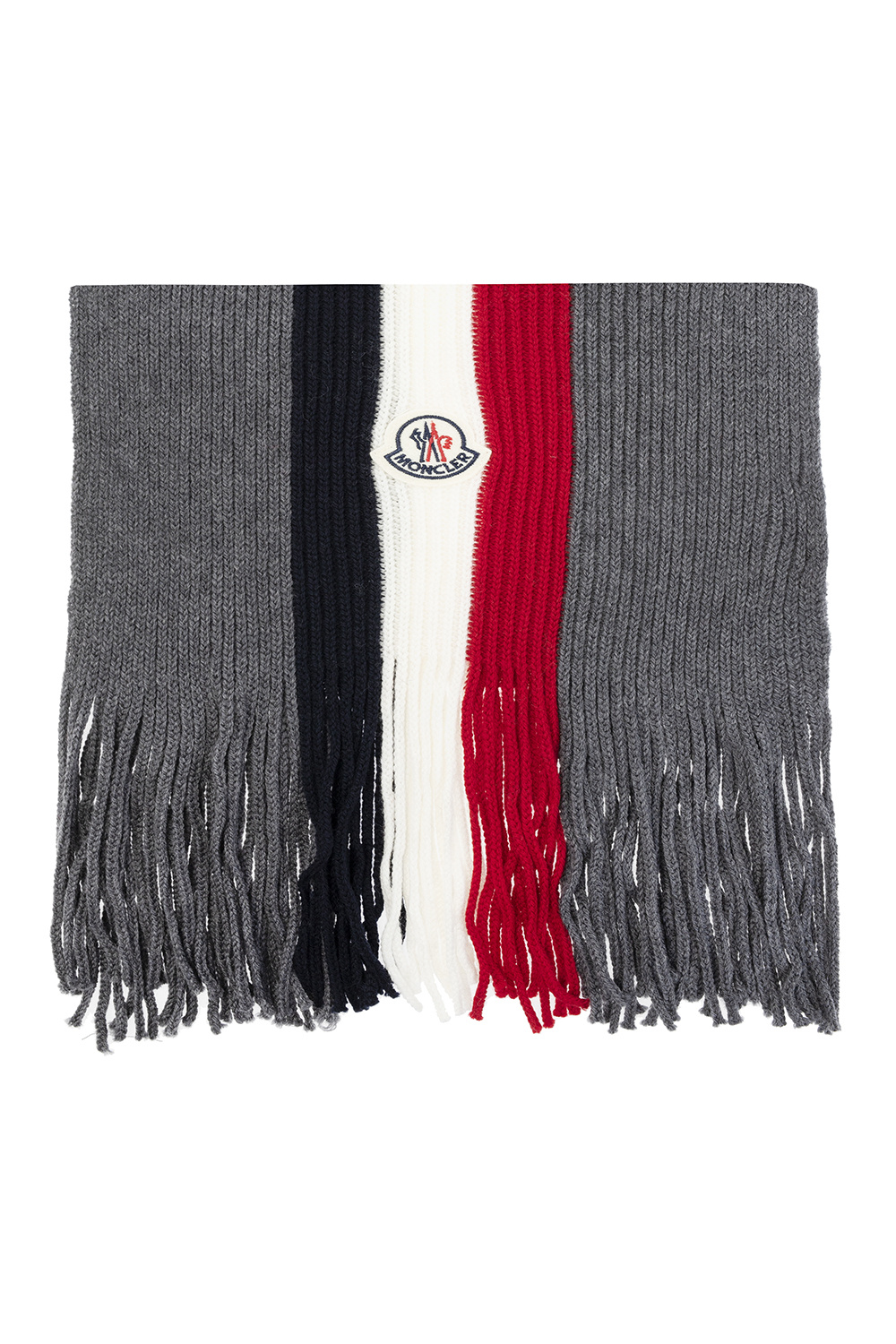 Moncler Fringed wool scarf