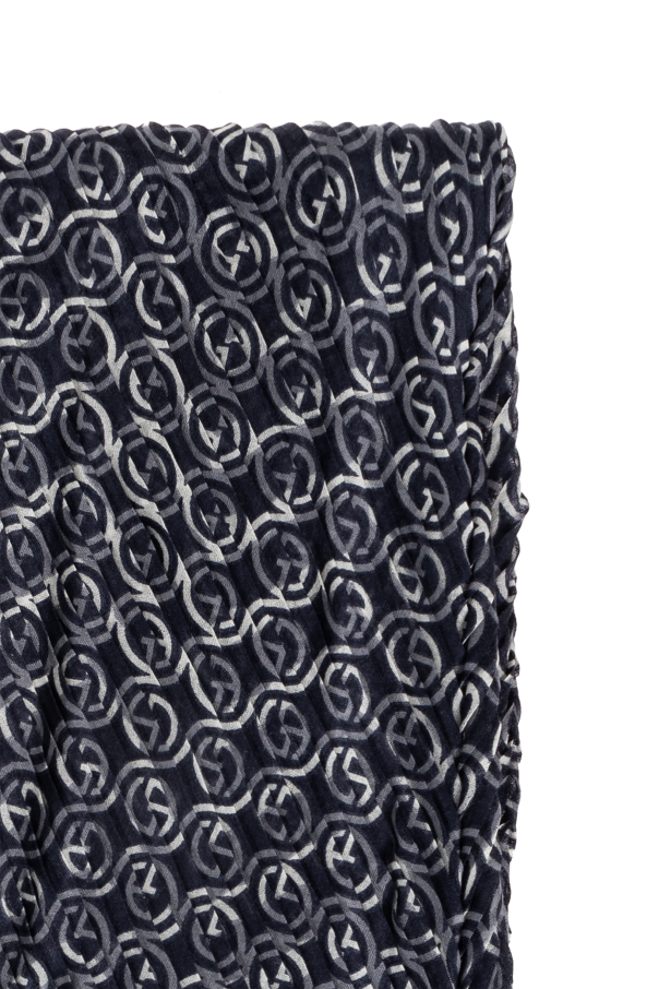 Giorgio Armani Chal plisado con monograma