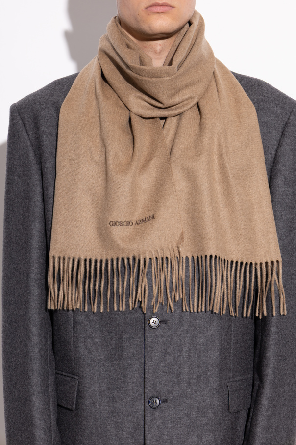 Giorgio Armani Kaschmirschal mit Fransen