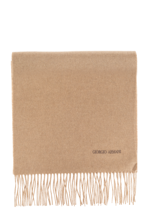 Cashmere scarf with fringes