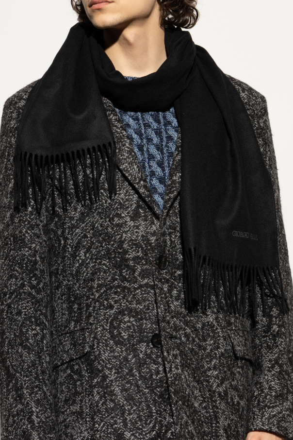 Giorgio Armani Cashmere scarf with fringes