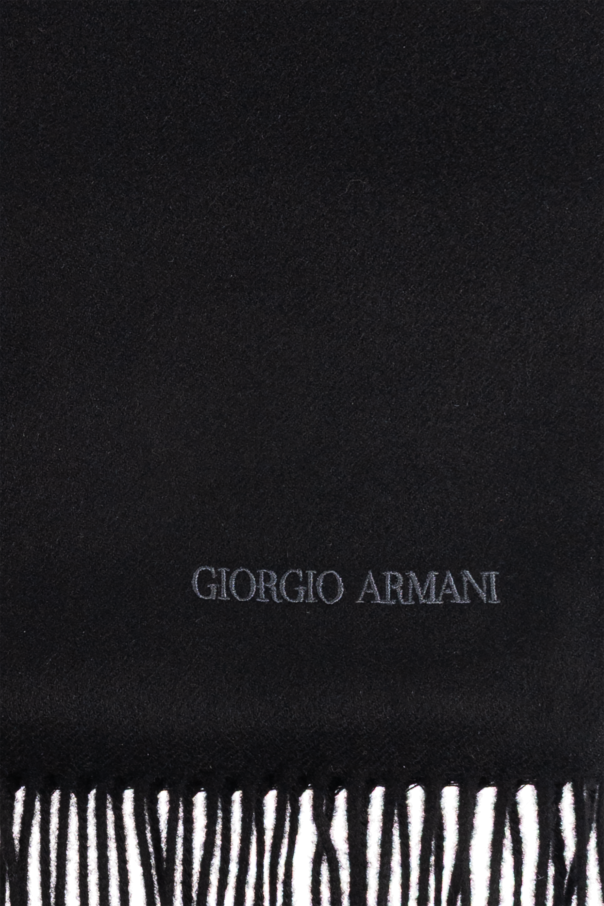 Giorgio Armani Cashmere scarf with fringes