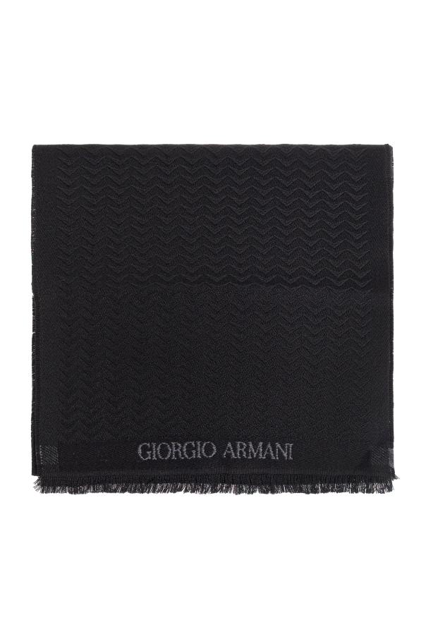 Wool scarf with logo od Giorgio Armani