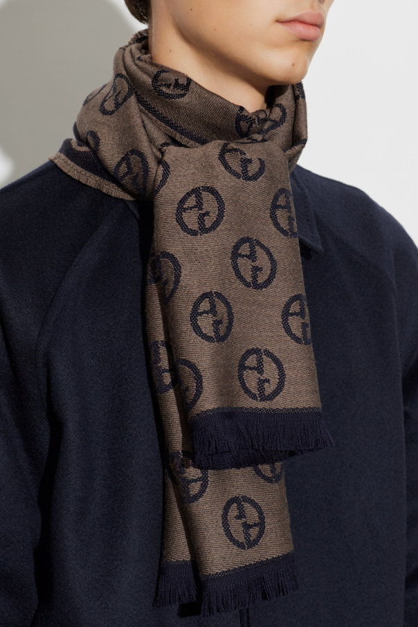 Giorgio Armani Wool scarf with monogram