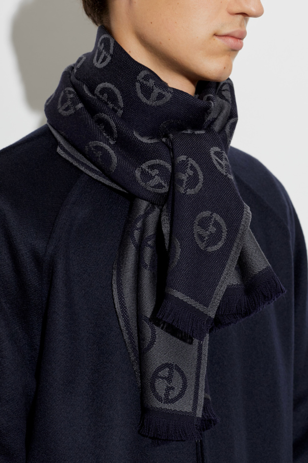 Giorgio Armani Wool scarf with monogram