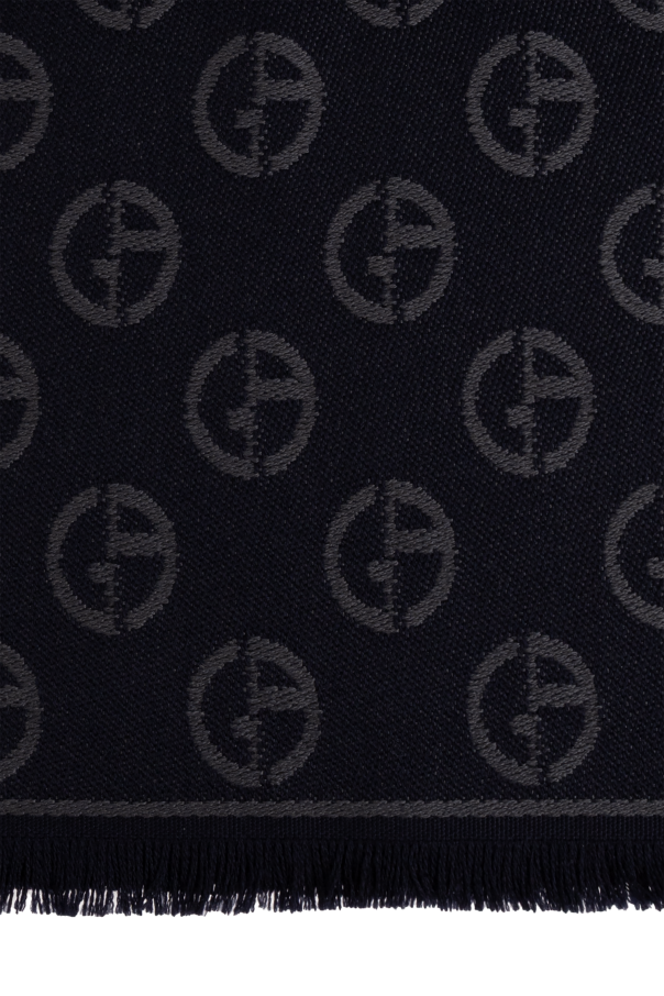 Giorgio Armani Wool scarf with monogram
