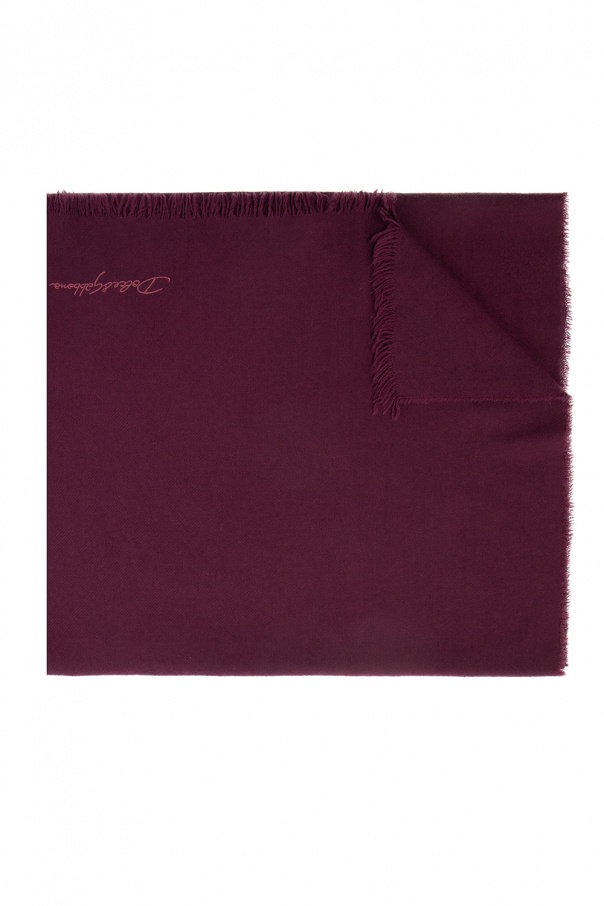 DOLCE & GABBANA PIERŚCIEŃ Z LOGO Cashmere scarf