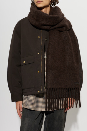Golden Goose Wool Scarf with Fringes