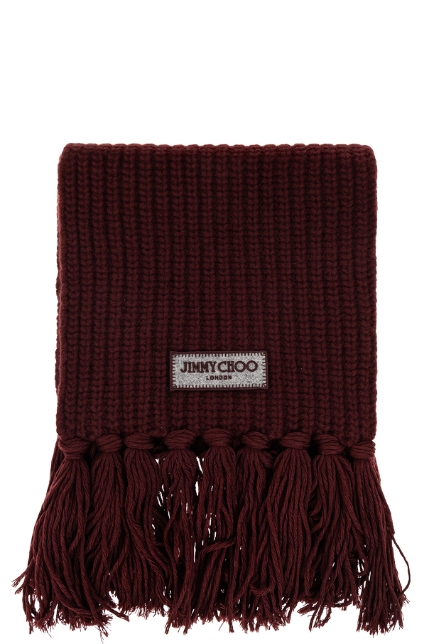 Wool scarf with fringes od Jimmy Choo