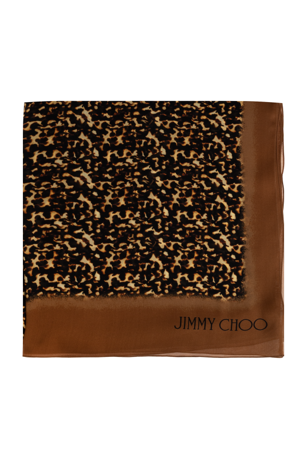 Silk scarf with animal motif od Jimmy Choo