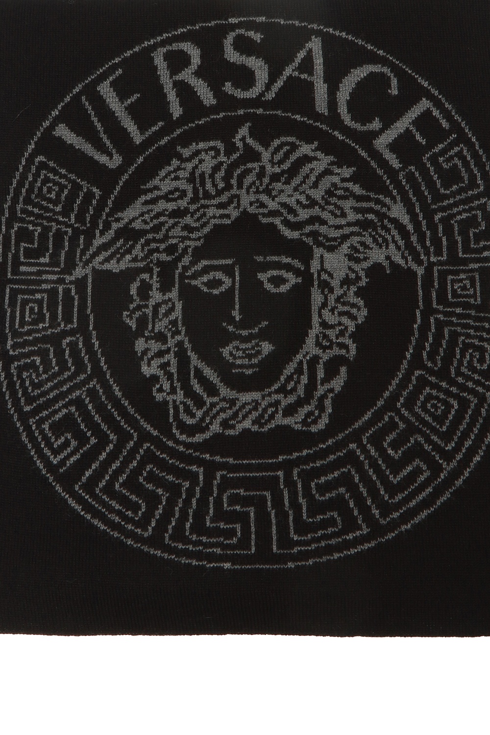 Versace Greek Key Monogram-Print Scarf