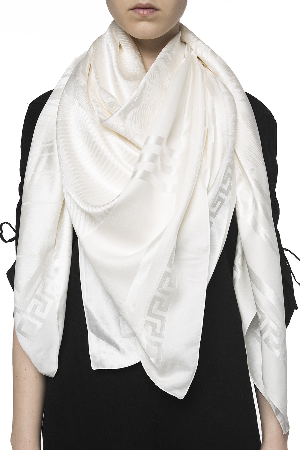 white versace scarf