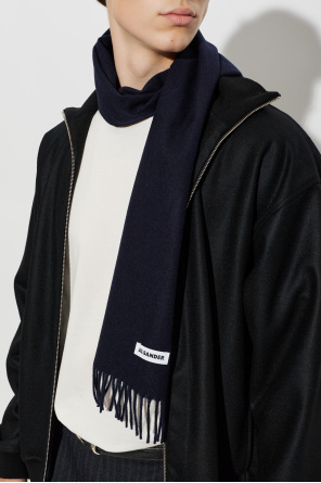 Wool scarf with fringes od JIL SANDER