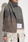 Maison Kitsuné GREY Scarf with logo