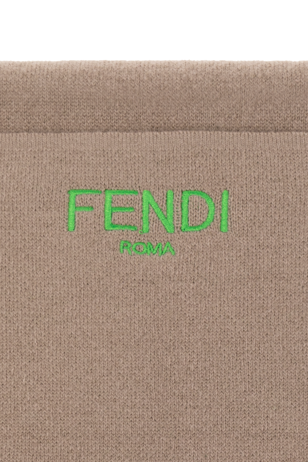 Fendi Kids fendi ff karligraphy embroidered tights item