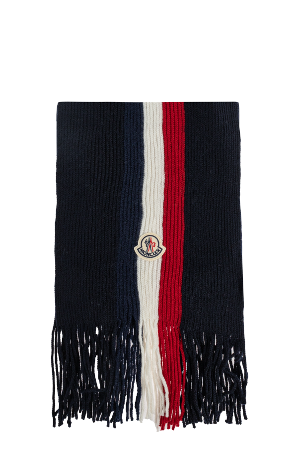 Wool scarf with fringes od Moncler