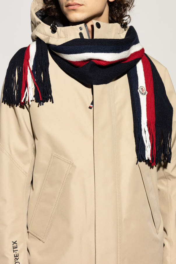 Moncler Wool scarf with fringes