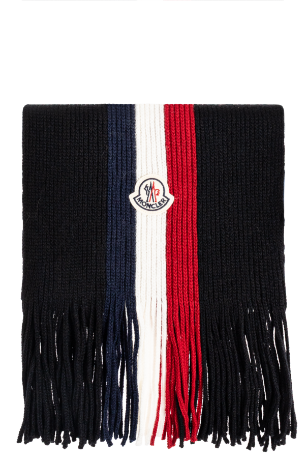 Wool scarf with fringes od Moncler