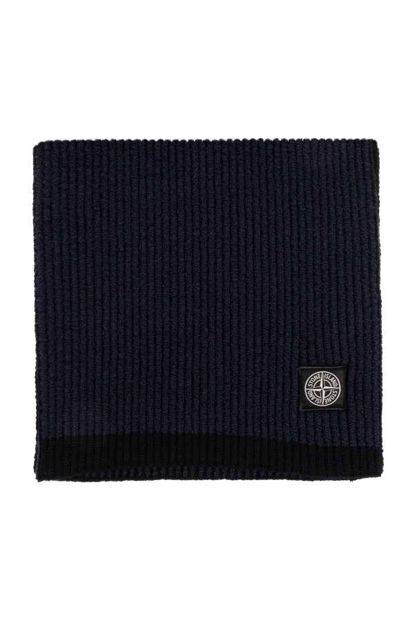 Scarf with logo patch od Stone Island