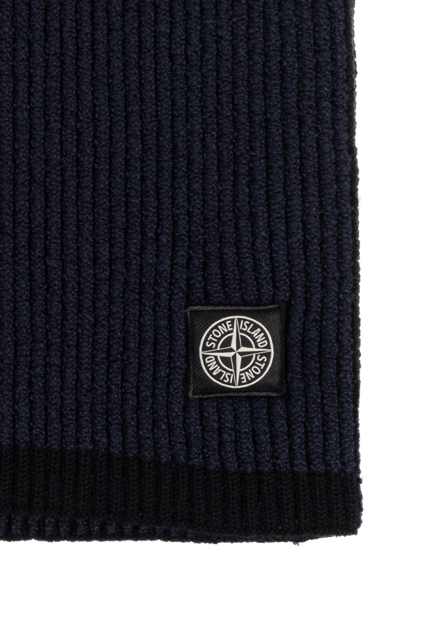 Stone Island Cachecol com patch de logotipo